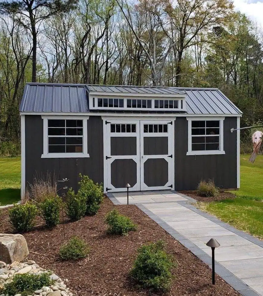 Utility shed with dormer package