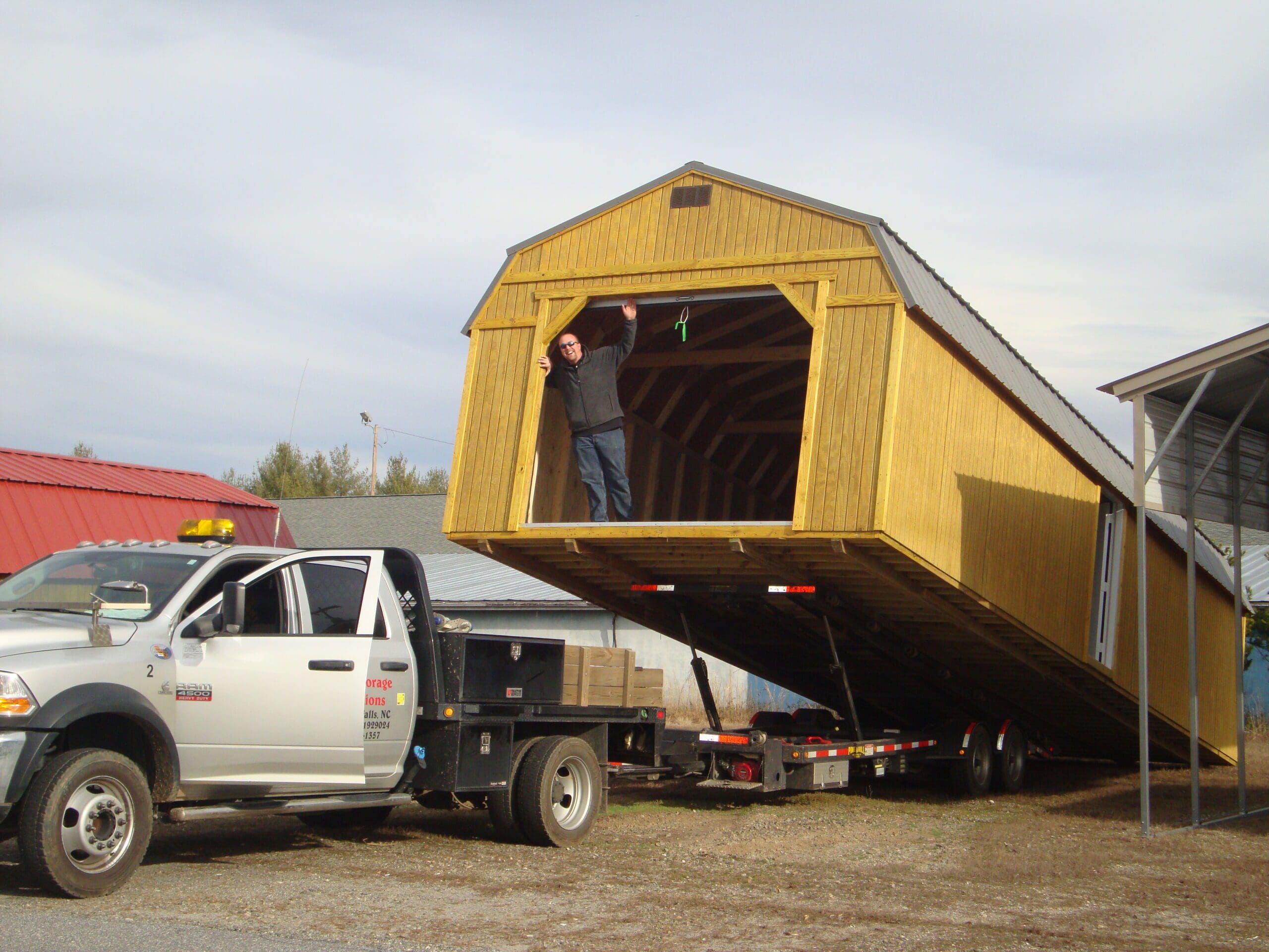 Portable Storage Building Delivery