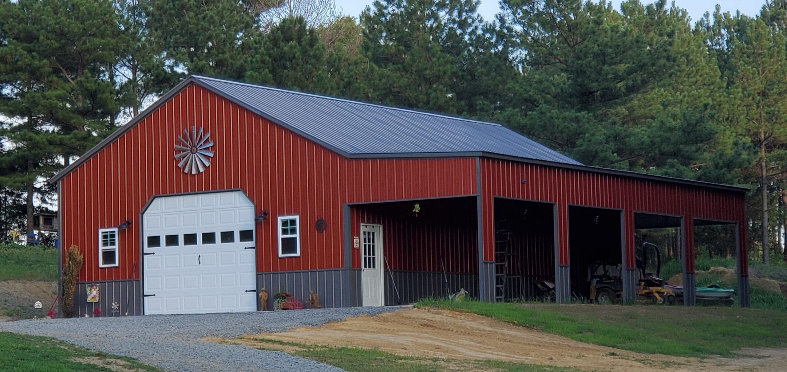 a metal roof
