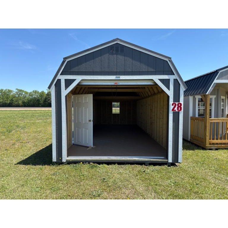 La Grange #28: 12 X 28 Lofted Barn Garage Front Image