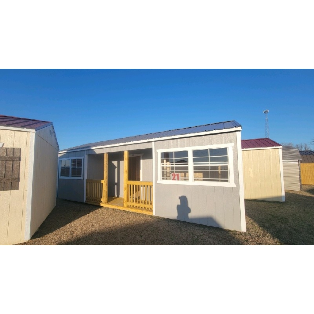 La Grange #21: 12 X 28 Center Porch Utility Front Image