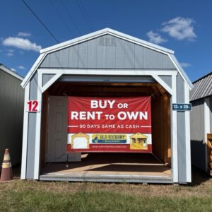 Princeton #12: 12 X 28 Lofted Barn Garage Front Image