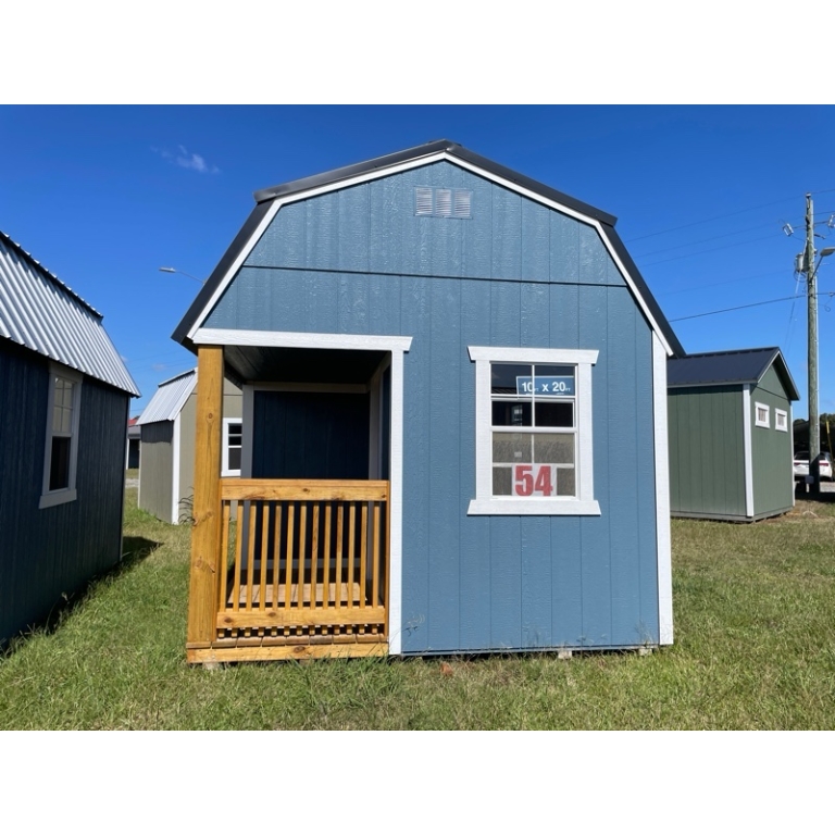 Princeton #54: 10 X 20 Side Porch Lofted Barn Front Image