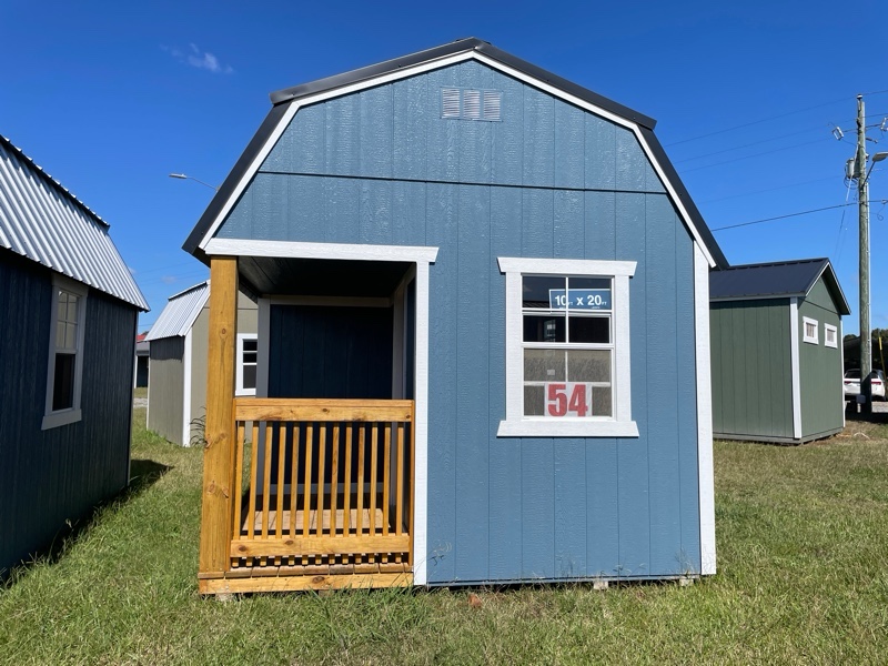 Princeton #54: 10 X 20 Side Porch Lofted Barn Front Image