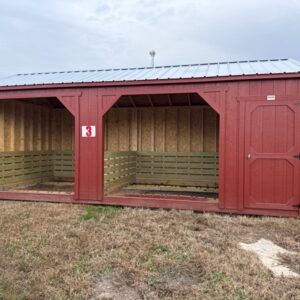 La Grange #3: 12 X 24 Horse Run In with Tack Room Front Image
