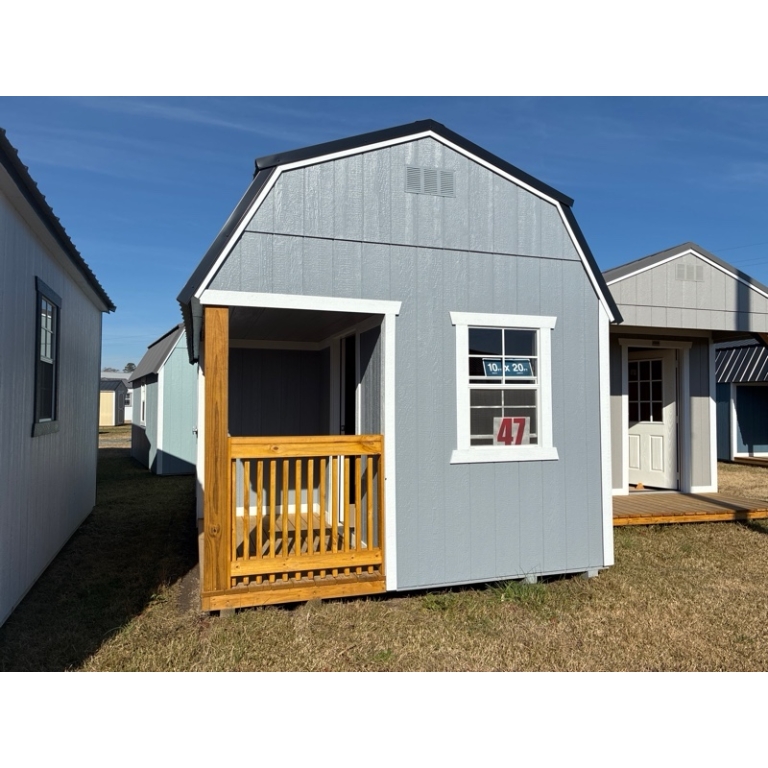 Princeton #47: 10 X 20 Side Porch Lofted Barn Front Image